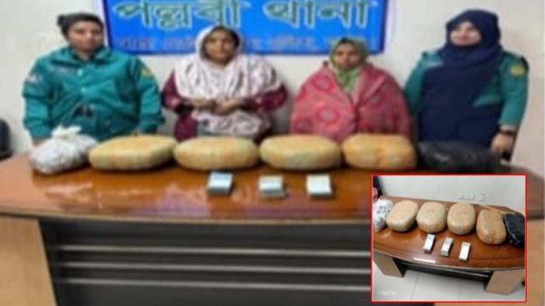 পল্লবীতে ১২ কেজির বেশি গাঁজাসহ দুই নারী মাদক ব্যবসায়ী গ্রেফতার