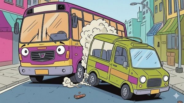 রাজধানীর যাত্রাবাড়ীতে বাস-লেগুনা সংঘর্ষে নিহত ২