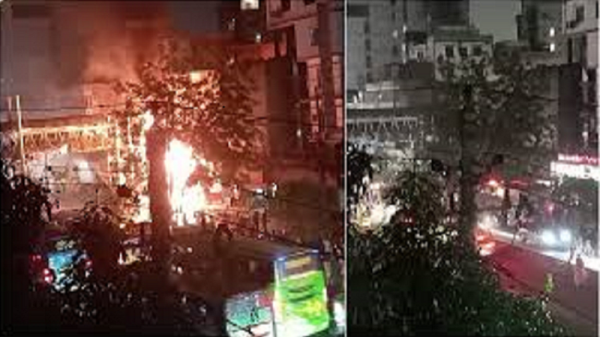 রাজধানীর নদ্দায় আগুন, নিয়ন্ত্রণে ফায়ার সার্ভিসের দুই ইউনিট