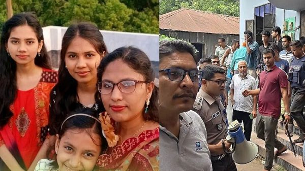 রায়পুরে মা ও তিন মেয়েকে কুপিয়ে হত্যা, গণপিটুনিতে নিহত অভিযুক্ত