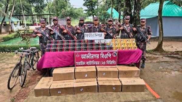 বিজয়নগর সীমান্ত থেকে ৩ কোটি টাকার ভারতীয় মোবাইল ডিসপ্লে উদ্ধার
