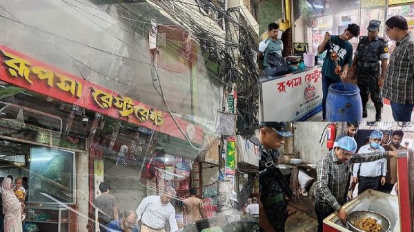 গ্রিন রোডের রূপসা রেস্টুরেন্টকে লাখ টাকা জরিমানা
