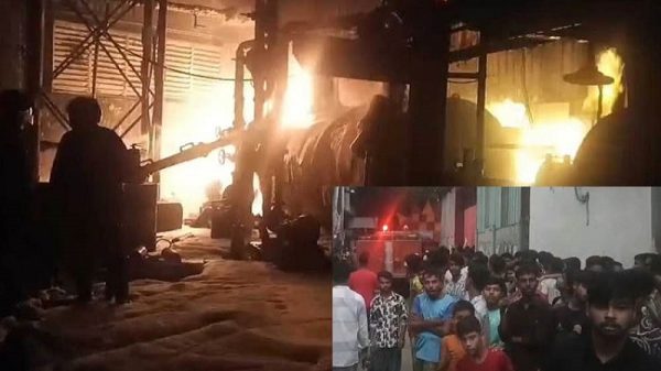 নরসিংদীতে ডাইং কারখানার বয়লারে আগুন, দগ্ধ ৫